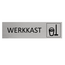 Aluminium deurbordje Werkkast 165 x 45 mm - per 1 stuk