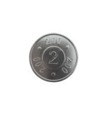 CombiCraft Staal vernikkelde consumptiemunten met getal 2 Ø26mm - per 100 stuks