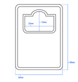 CombiCraft Garderobemunten Tiffany kunststof 36x50mm vaste nummering - per set