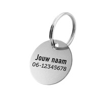 Aluminium sleutellabel telefoonnummer - per stuk