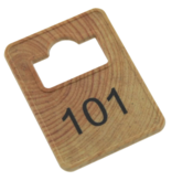CombiCraft Garderobemunten Tiffany hout 36x50mm vaste nummering - per set
