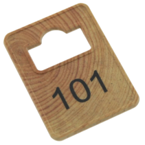 Garderobemunten Tiffany hout - vaste set