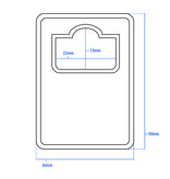 CombiCraft Garderobemunten Tiffany hout 36x50mm vaste nummering - per set