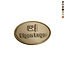 Gegoten logo plaatje 50x32mm met of zonder tape vanaf 100 stuks