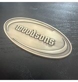 Gegoten logo plaatje 70x35mm met of zonder tape vanaf 100 stuks