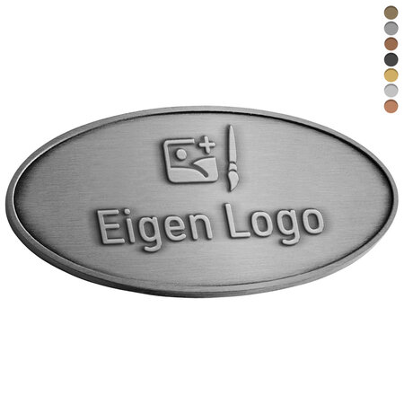 CombiCraft Gegoten logo plaatje 90x45mm met of zonder tape vanaf 100 stuks