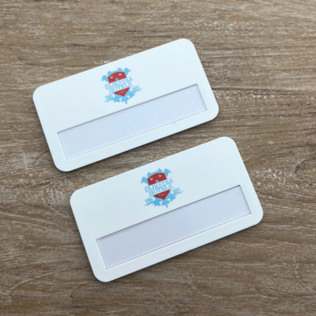 Aluminium naambadge Business 72x38mm met eigen ontwerp - per stuk