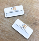 Aluminium naambadge Business 72x38mm met eigen ontwerp - per stuk