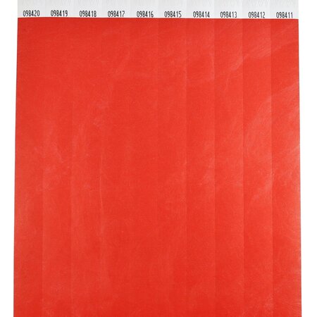 Blanco Tyvek polsbandjes 10-kleurenmix - per 100 stuks