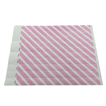 CombiCraft Gestreepte Tyvek polsbandjes - per 100 stuks