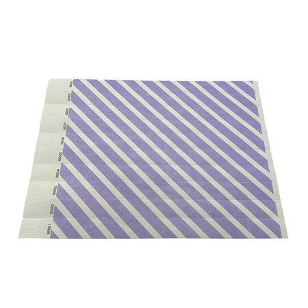 Gestreepte Tyvek polsbandjes - per 100 stuks