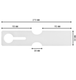 CombiCraft Blanco sleufetiketten groot 273x59mm voor thermotransferprinters of beschrijfbaar op rol - per 500 stuks