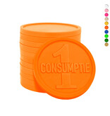 CombiCraft Plastic reliëfmunten met 1 consumptie Ø29mm - per 250 stuks