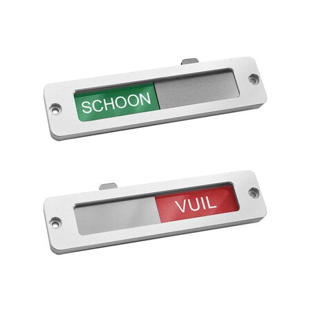 CombiCraft Aluminium schuifbordje Schoon - Vuil 100x25mm met gaten - per stuk
