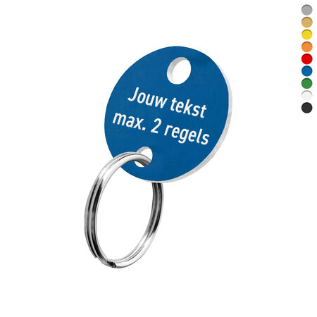 CombiCraft Kunststof sleutellabel met tekst en ophanggat - per stuk