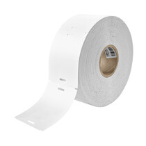 Hangetiketten op rol 70x90mm met sleufgat