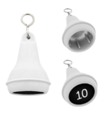 CombiCraft Hotel sleutelhanger Mayfair van kunststof in wit,  blanco of met gravering - per 1 stuk