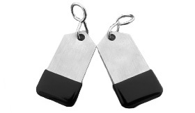 Edelstaal (RVS) hotel sleutelhangers