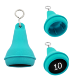 CombiCraft Hotel sleutelhanger Mayfair van kunststof in turquoise,  blanco of met gravering - per 1 stuk