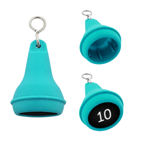 CombiCraft Hotel sleutelhanger Mayfair van kunststof in turquoise,  blanco of met gravering - per 1 stuk