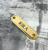 Messing retro deurnaamplaatjes, naamplaatjes voor bij de voordeur of bij het huisnummer