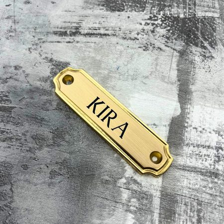 CombiCraft Messing retro deurnaamplaatjes, naamplaatjes voor bij de voordeur of bij het huisnummer