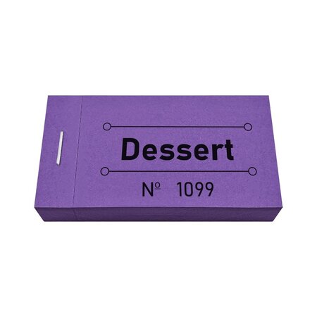 CombiCraft Consumptiebon dessert in paars 50x30mm - per 50 bonnen
