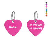 CombiCraft Hondenpenning hartje middel 29x29mm met naam en tekst - per stuk