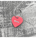 CombiCraft Hondenpenning hartje middel 29x29mm met naam en tekst - per stuk