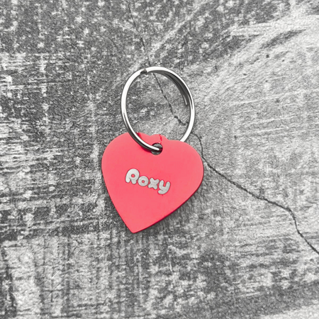 CombiCraft Hondenpenning hartje middel 29x29mm met naam en tekst - per stuk