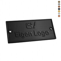 Gegoten logo plaatje 70x35mm