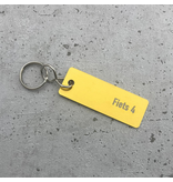 Aluminium sleutellabel 70x25mm met nummer rechthoek - per stuk