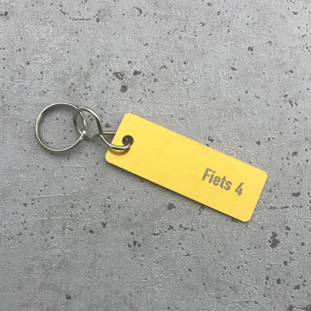 Aluminium sleutellabel 70x25mm met nummer rechthoek - per stuk