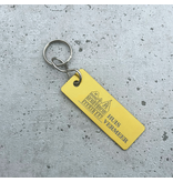 Aluminium sleutellabel 25x70mm met nummer en logo - per stuk