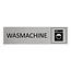 Aluminium deurbordje Wasmachine 165 x 45 mm - per 1 stuk