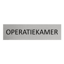 Zilver aluminium deurbordje Operatiekamer