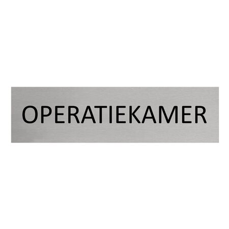 Aluminium deurbordje Operatiekamer 165 x 45 mm - per 1 stuk