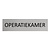 CombiCraft Zilver aluminium deurbordje Operatiekamer