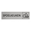 CombiCraft Aluminium deurbordje Spoelkeuken 165 x 45 mm - per 1 stuk