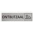 CombiCraft Zilver aluminium deurbordje Ontbijtzaal