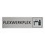 Aluminium deurbordje Flexwerkplek 165 x 45 mm - per 1 stuk