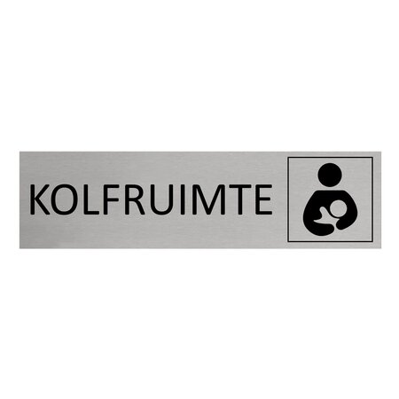 Aluminium deurbordje Kolfruimte 165 x 45 mm - per 1 stuk