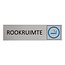 Aluminium deurbordje Rookruimte 165 x 45 mm - per 1 stuk