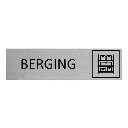 Aluminium deurbordje Berging 165 x 45 mm - per 1 stuk