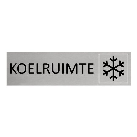 Aluminium deurbordje Koelruimte 165 x 45 mm - per 1 stuk