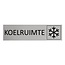 Aluminium deurbordje Koelruimte 165 x 45 mm - per 1 stuk