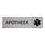 CombiCraft Zilver aluminium deurbordje Apotheek