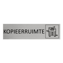 Zilver aluminium deurbordje Kopieerruimte