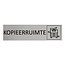 Aluminium deurbordje Kopieerruimte 165 x 45 mm - per 1 stuk