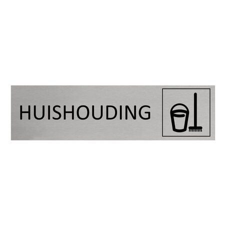 CombiCraft Aluminium deurbordje Huishouding 165 x 45 mm - per 1 stuk
